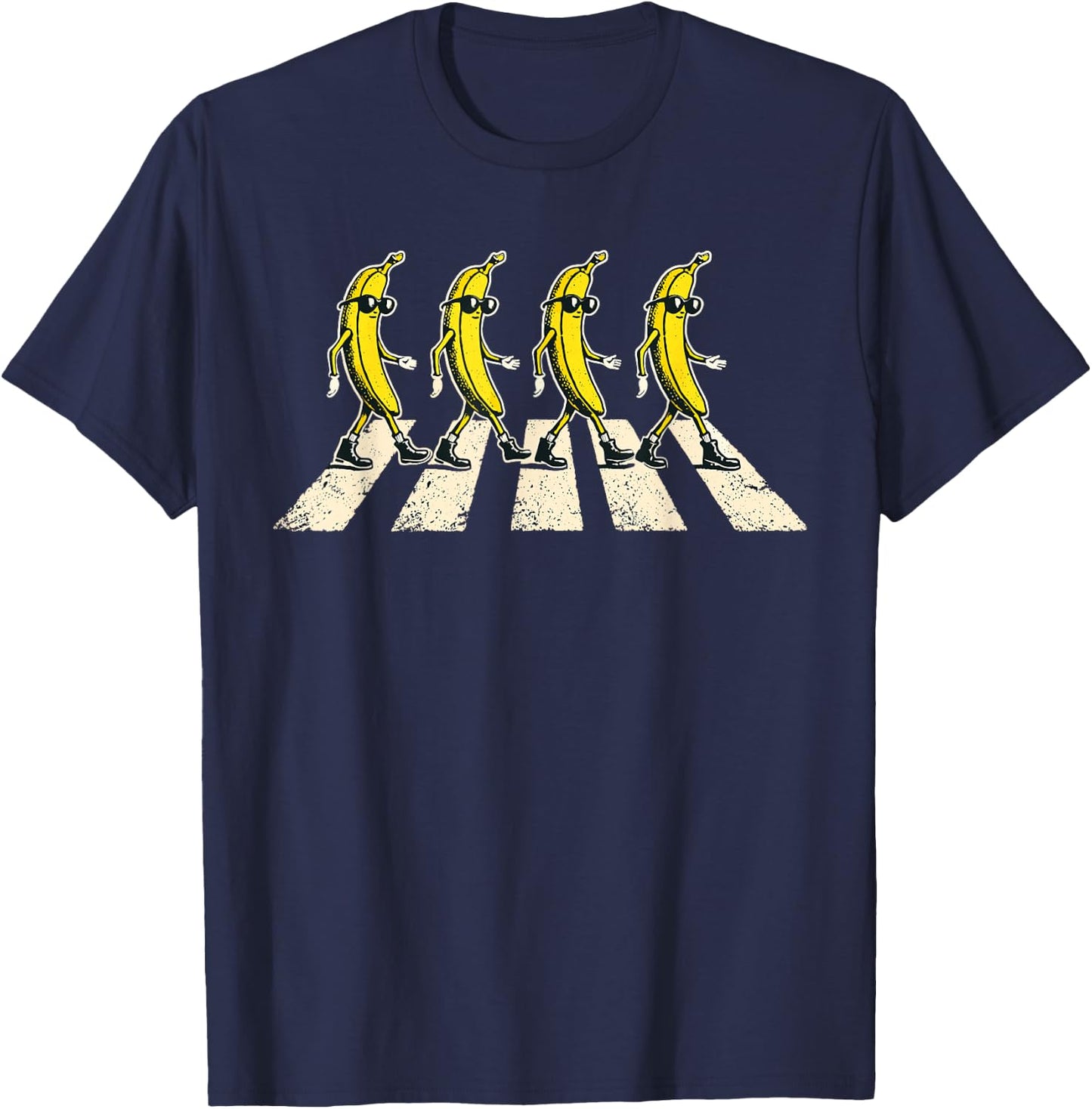 Retro Banana Novelty Men Women Kids Funny Banana T-Shirt - T-Shirt | Navy