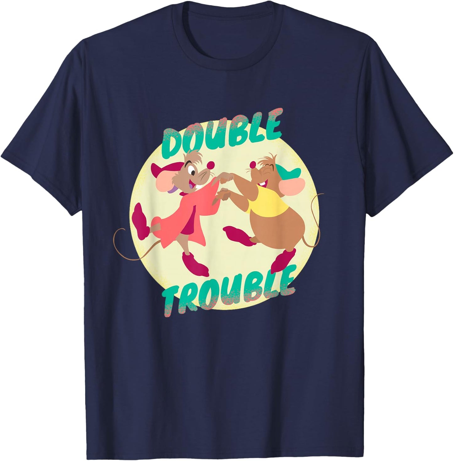 Disney Cinderella Jaq and Gus Double Trouble Small T-Shirt - T-Shirt | Navy