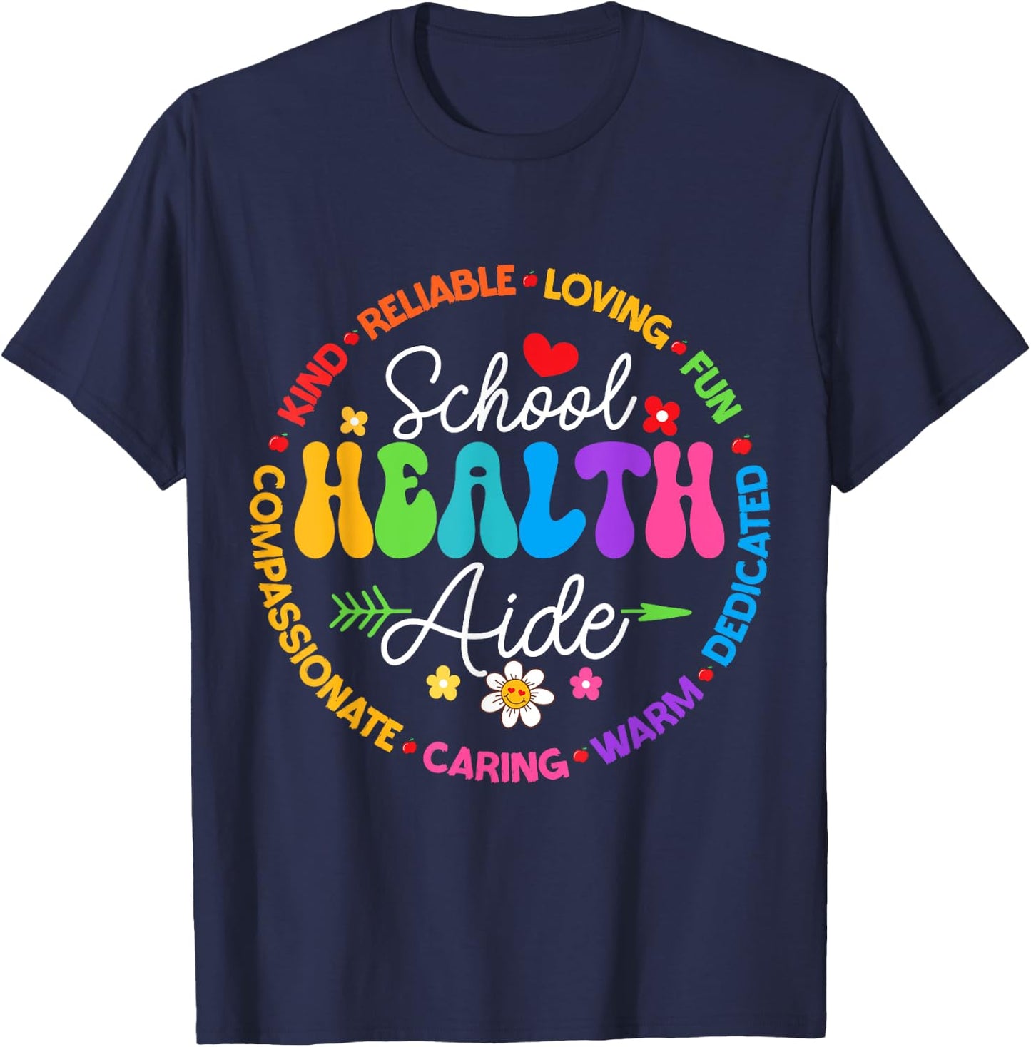 School Health Aide Squad Funny Back To School Nurse Squad T-Shirt - T-Shirt | Navy