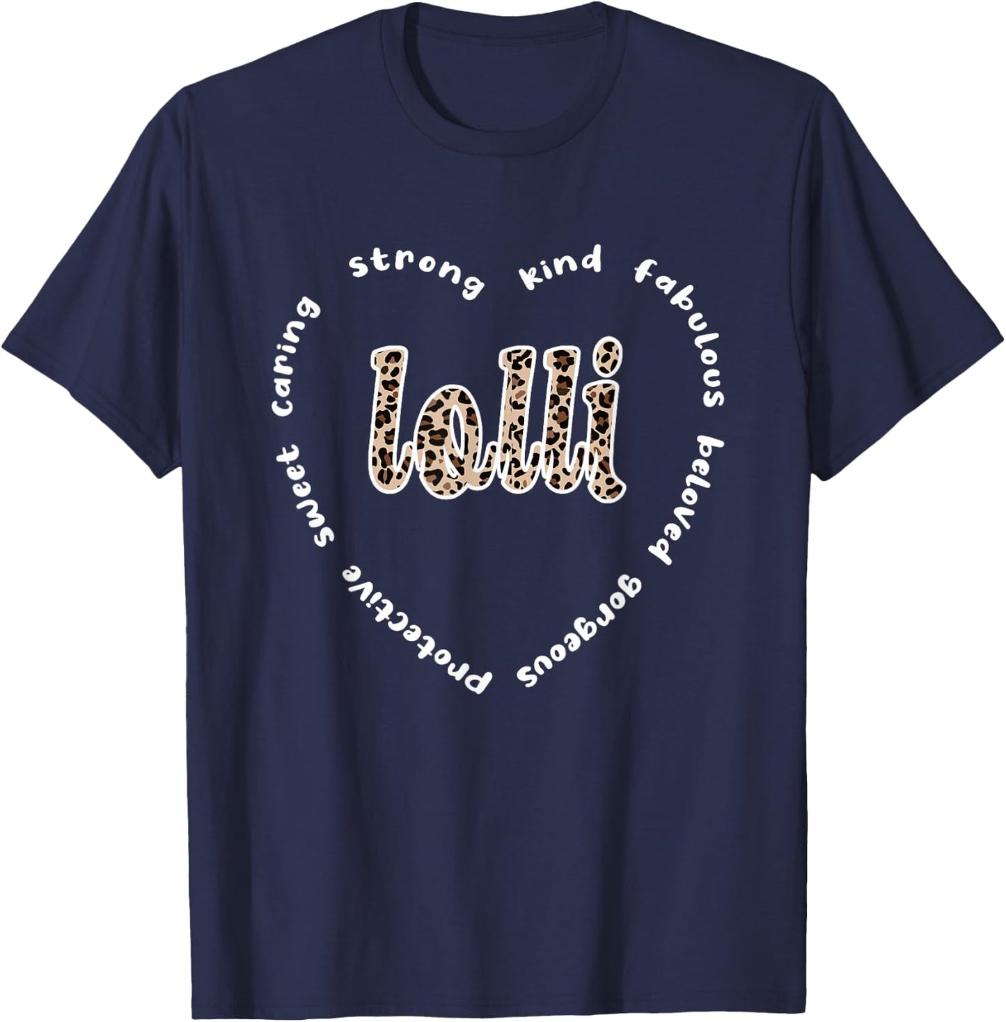 Lolli Heart | Lolli Grandmother Appreciation Lolli Grandma T-Shirt - T-Shirt | Navy