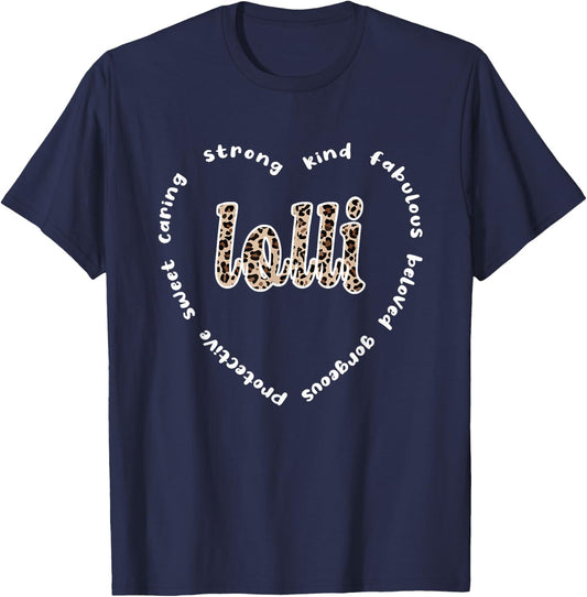 Lolli Heart | Lolli Grandmother Appreciation Lolli Grandma T-Shirt - T-Shirt | Navy