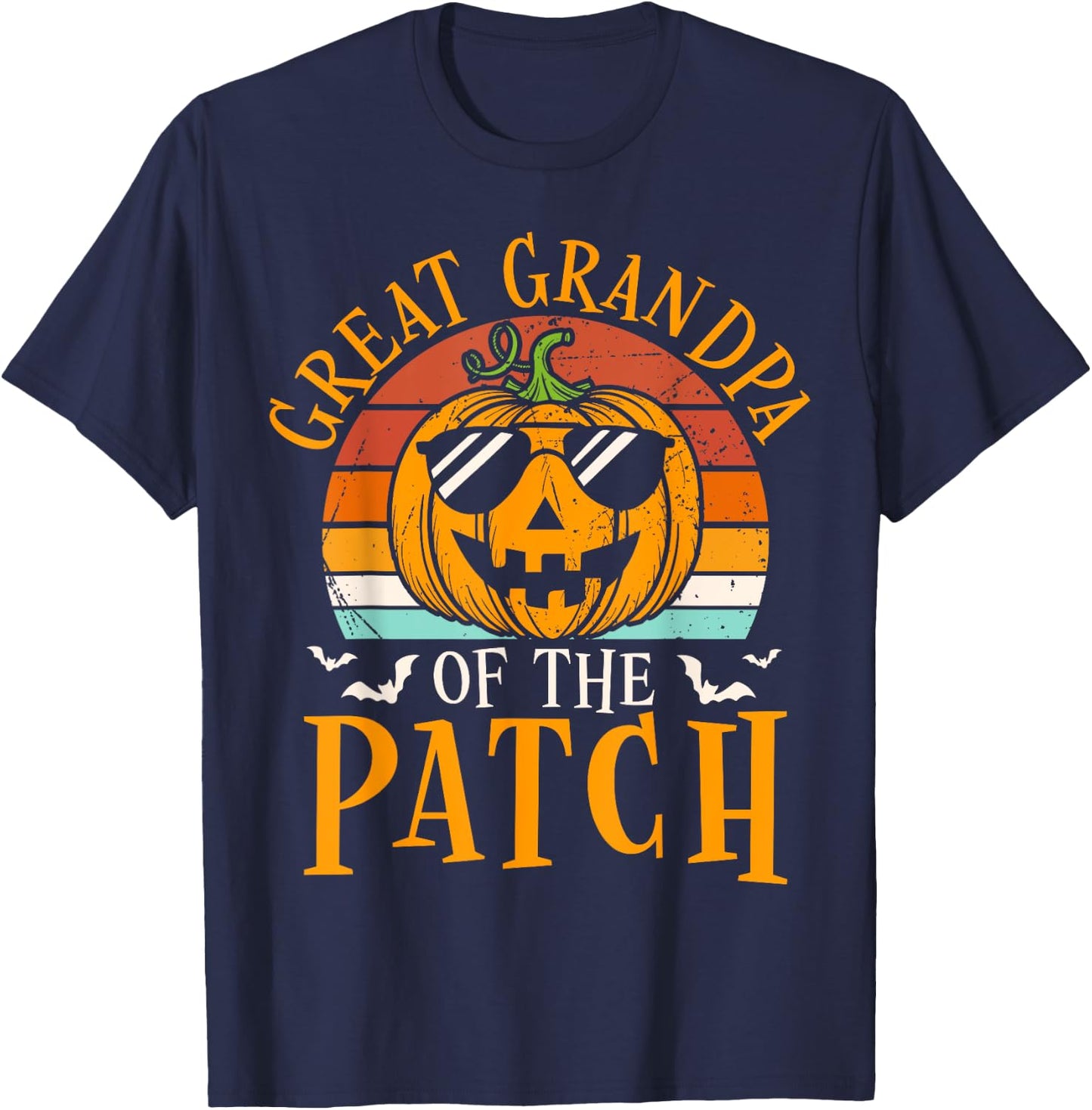 Great Grandpa Of The Patch Pumpkin Family Halloween Costume T-Shirt - T-Shirt | Navy