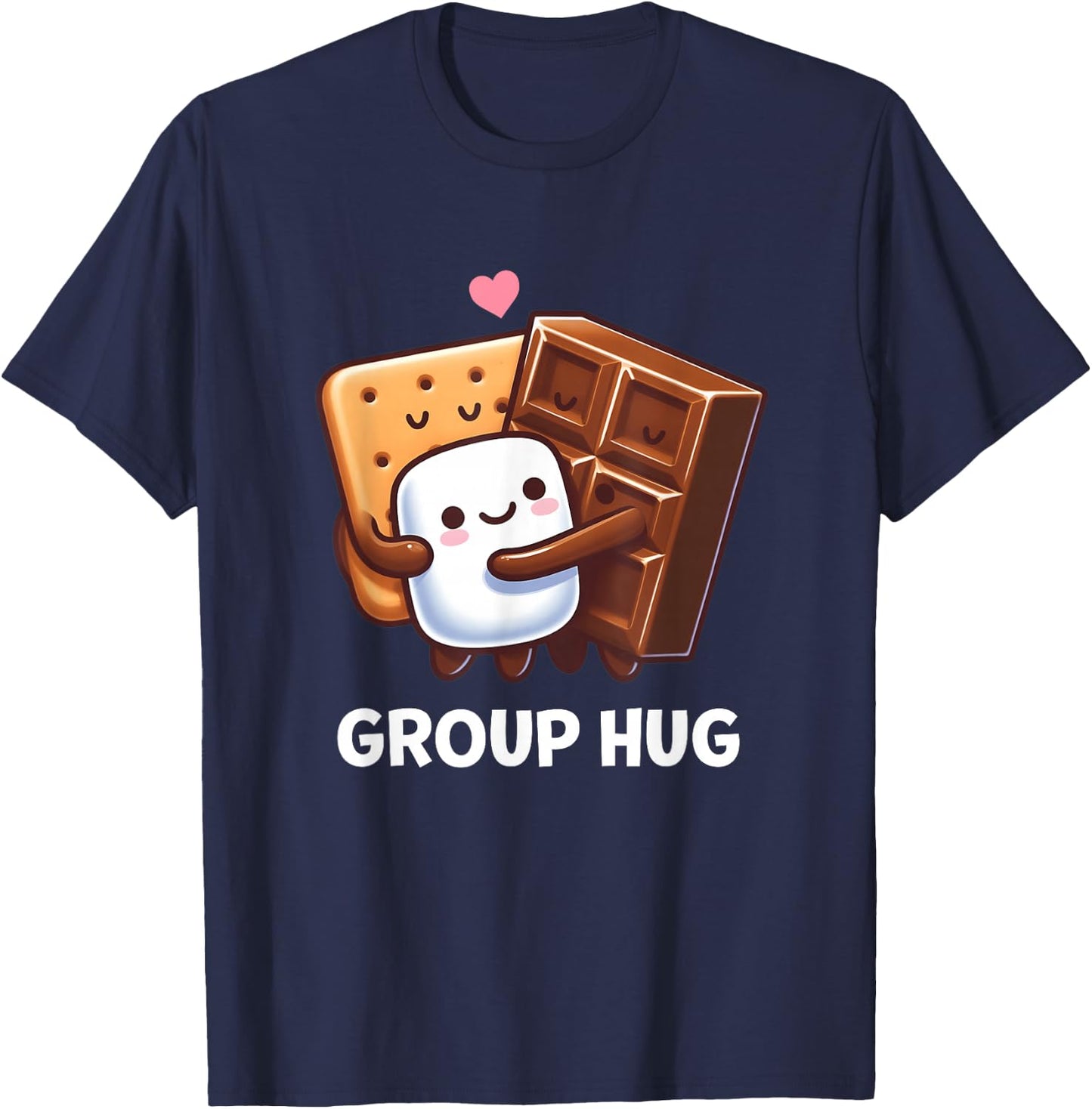 Funny Camping Smores Group Hug Shirt Cute S'mores T-Shirt - T-Shirt | Navy