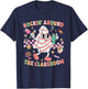 Groovy Rocking Around Classroom Teacher Christmas Tree Cake T-Shirt - T-Shirt | Navy