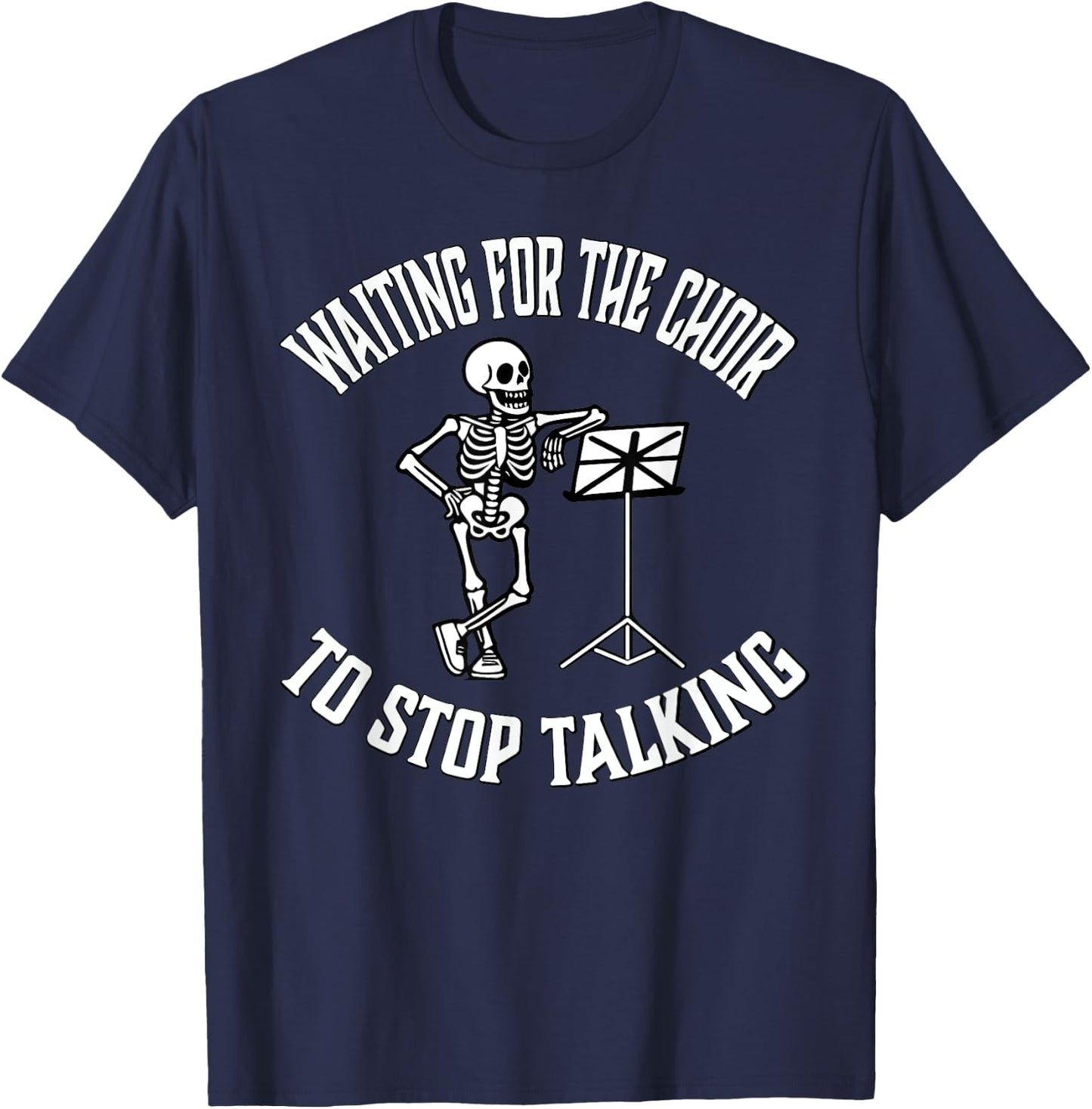 Choir Director Gift Members Funny Halloween Skeleton T-Shirt - T-Shirt | Navy
