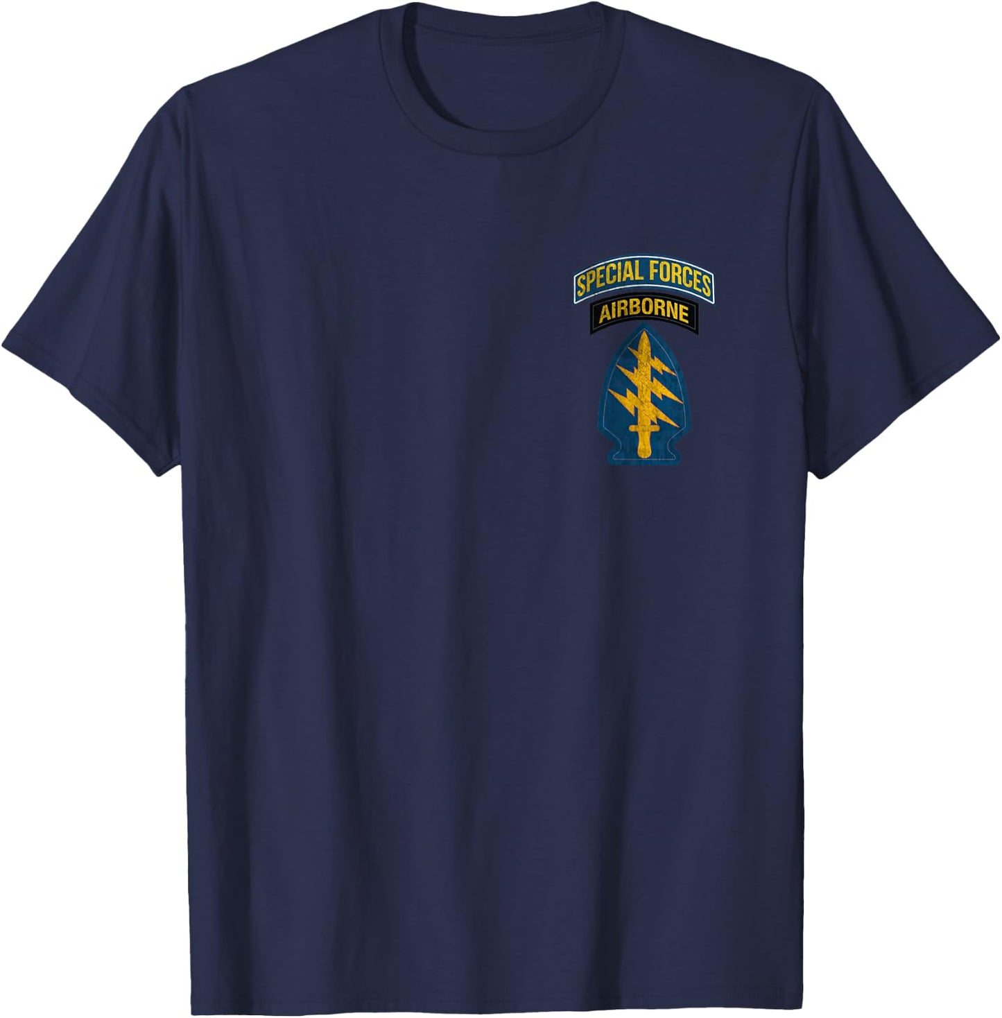 Special Forces Airborne SF Green Beret Logo Military Veteran T-Shirt - T-Shirt | Navy