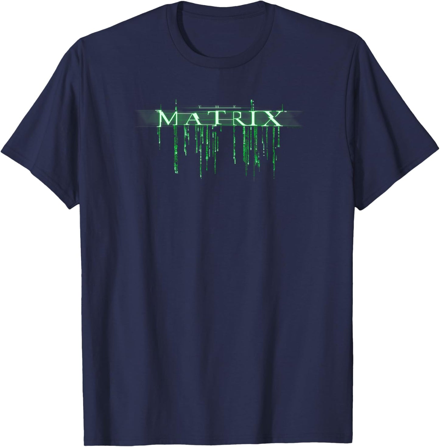 The Matrix Classic Code Logo T-Shirt - T-Shirt | Navy