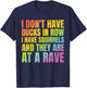 I Don't Have Ducks I Have Squirrels Funny Shirt Rave EDC T-Shirt - T-Shirt | Navy