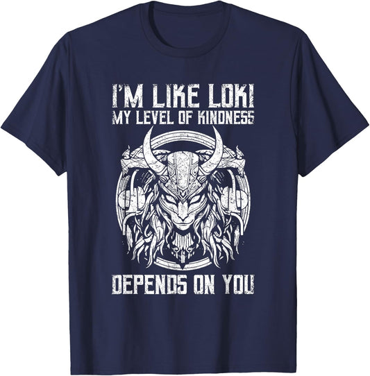 Loki God Viking Norse Mythology Loki T-Shirt - T-Shirt | Navy