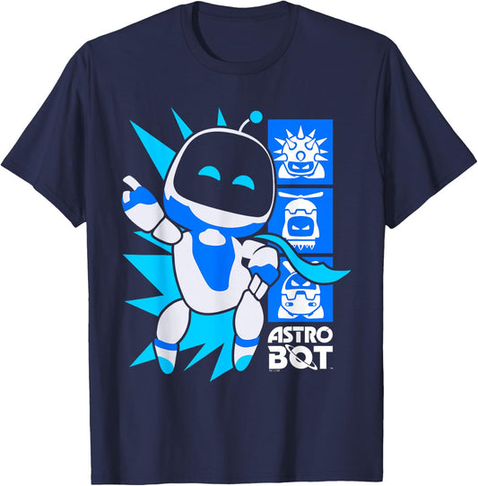 Astro Bot Rescue Mission Victory Pose Video Game T-Shirt - T-Shirt | Navy