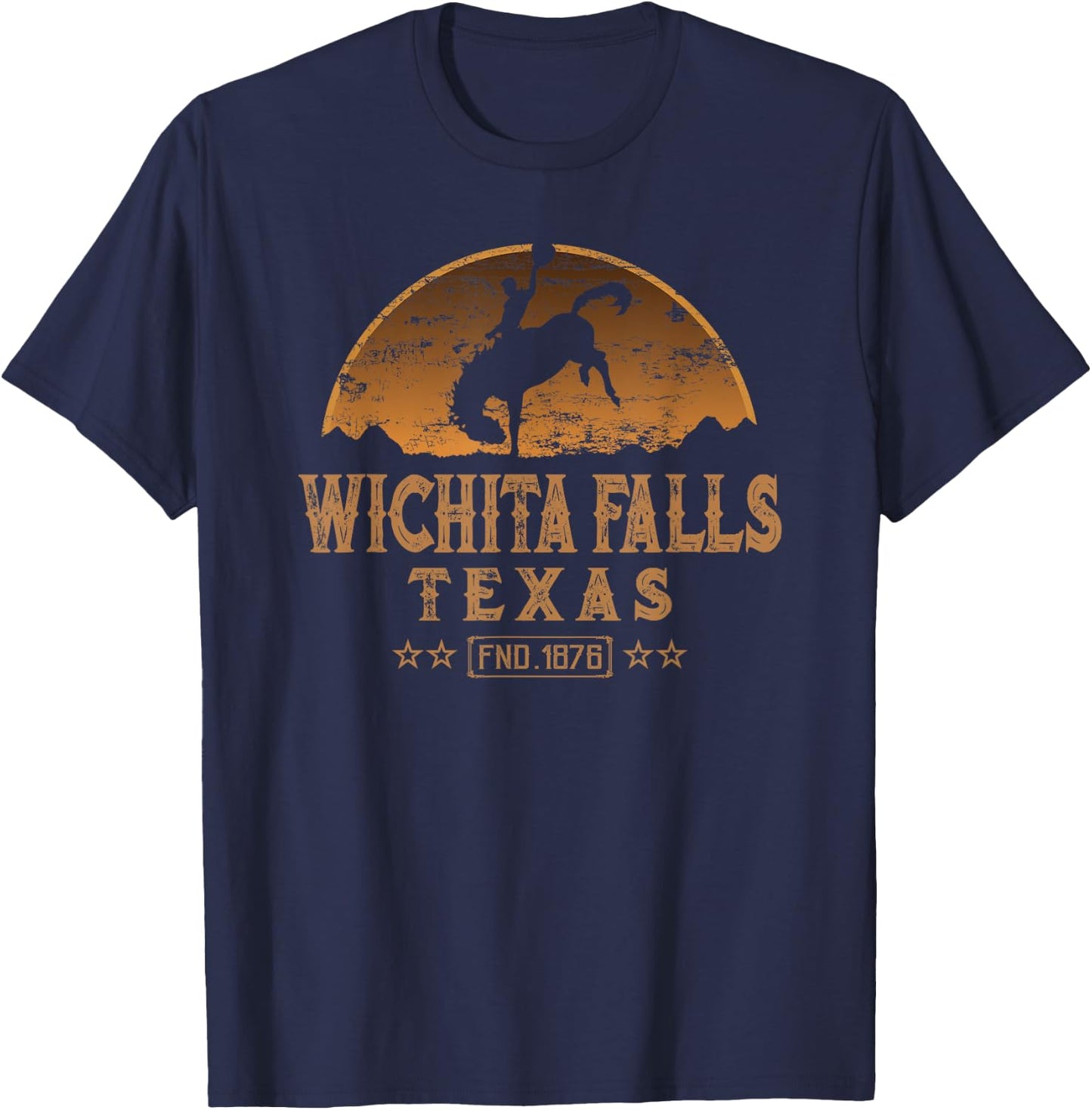 Wichita Falls Texas TX Rodeo Cowboy T-Shirt - T-Shirt | Navy