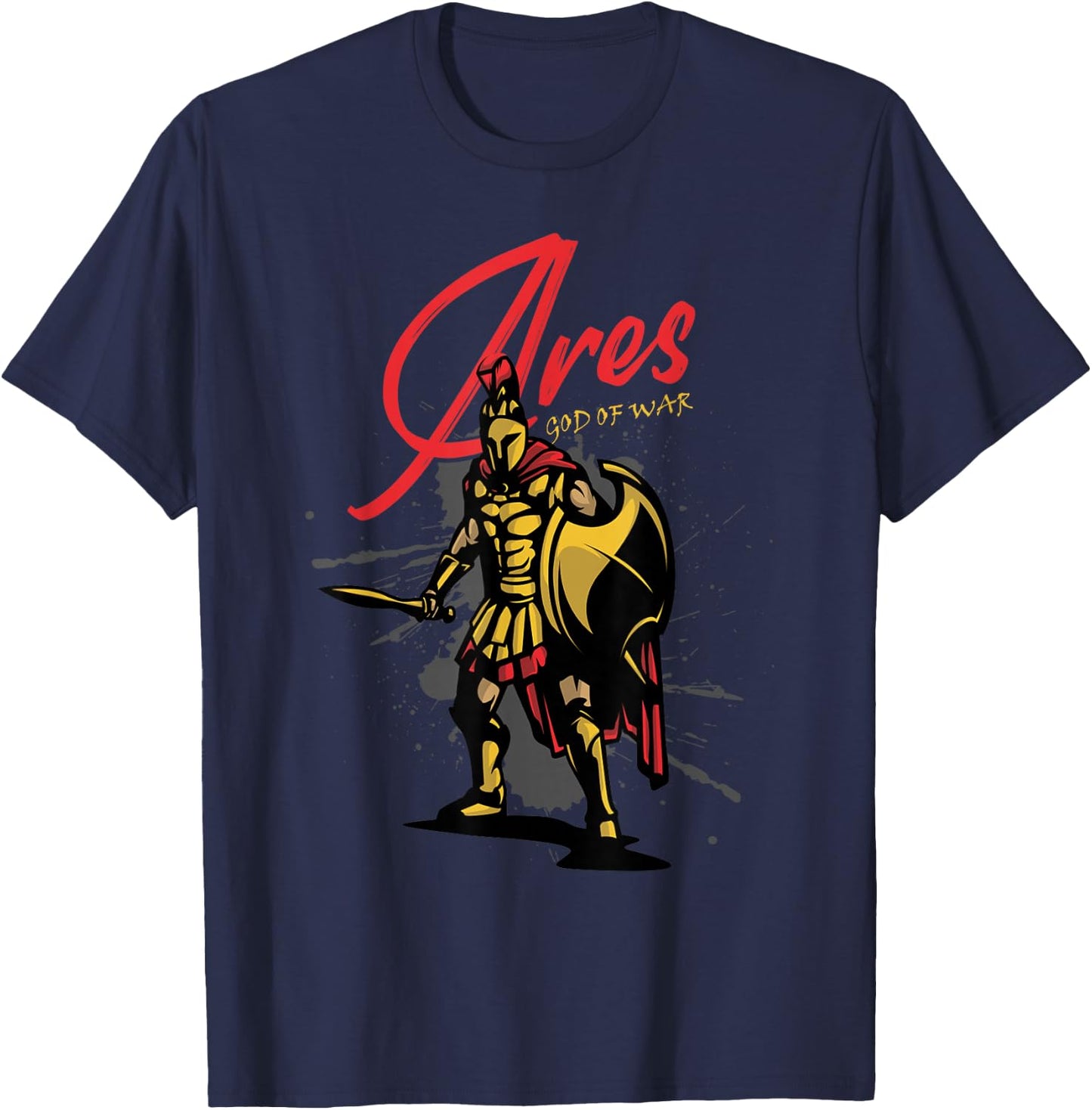 Greek Mythology or Ares God of War or Ancient Greek God T-Shirt - T-Shirt | Navy