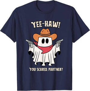 Yee-Haw! You Scared, Partner? Apparel T-Shirt - T-Shirt | Navy