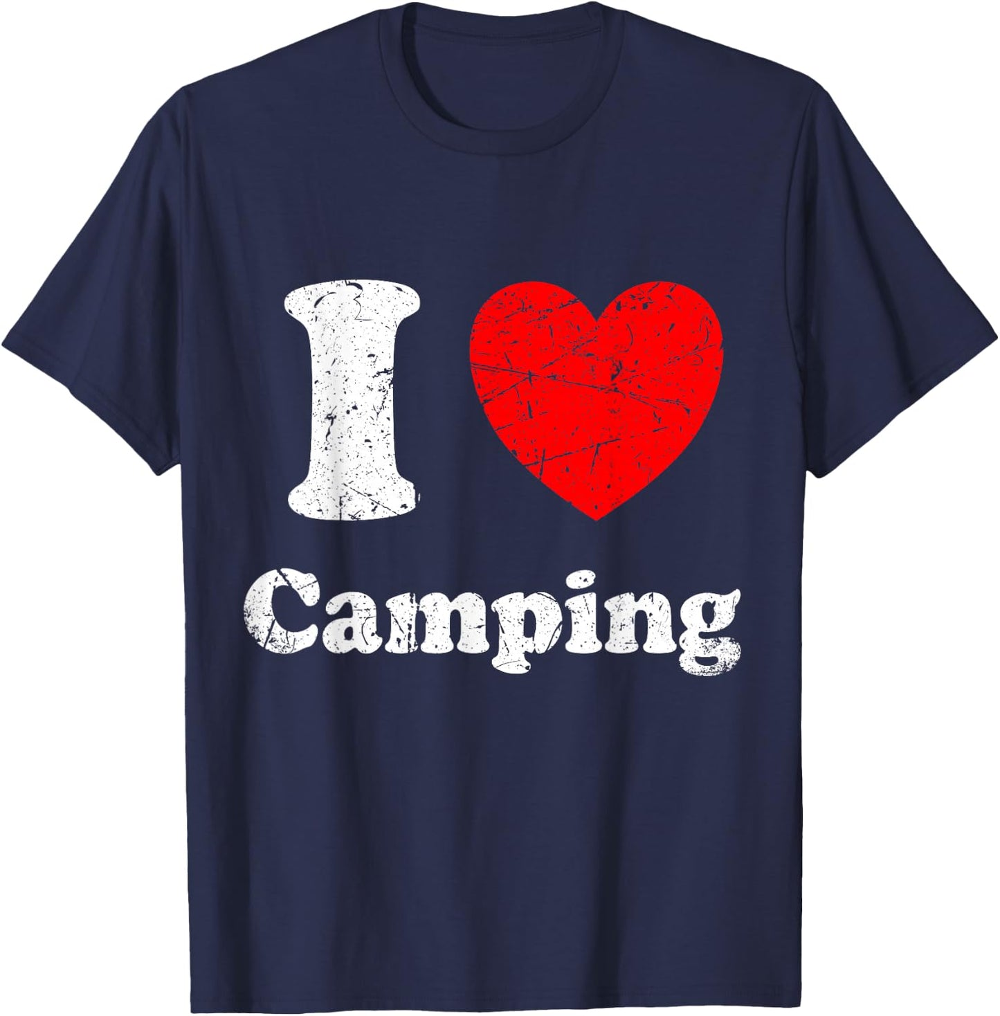 I Love Camping Graphic T-Shirt - T-Shirt | Navy
