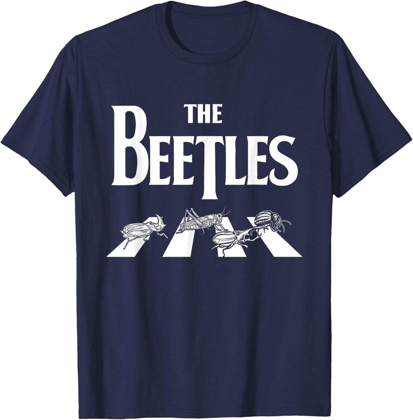 The Beetles - Entomology Insect Collector Bug Entomologist , Black, Small T-Shirt - T-Shirt | Navy