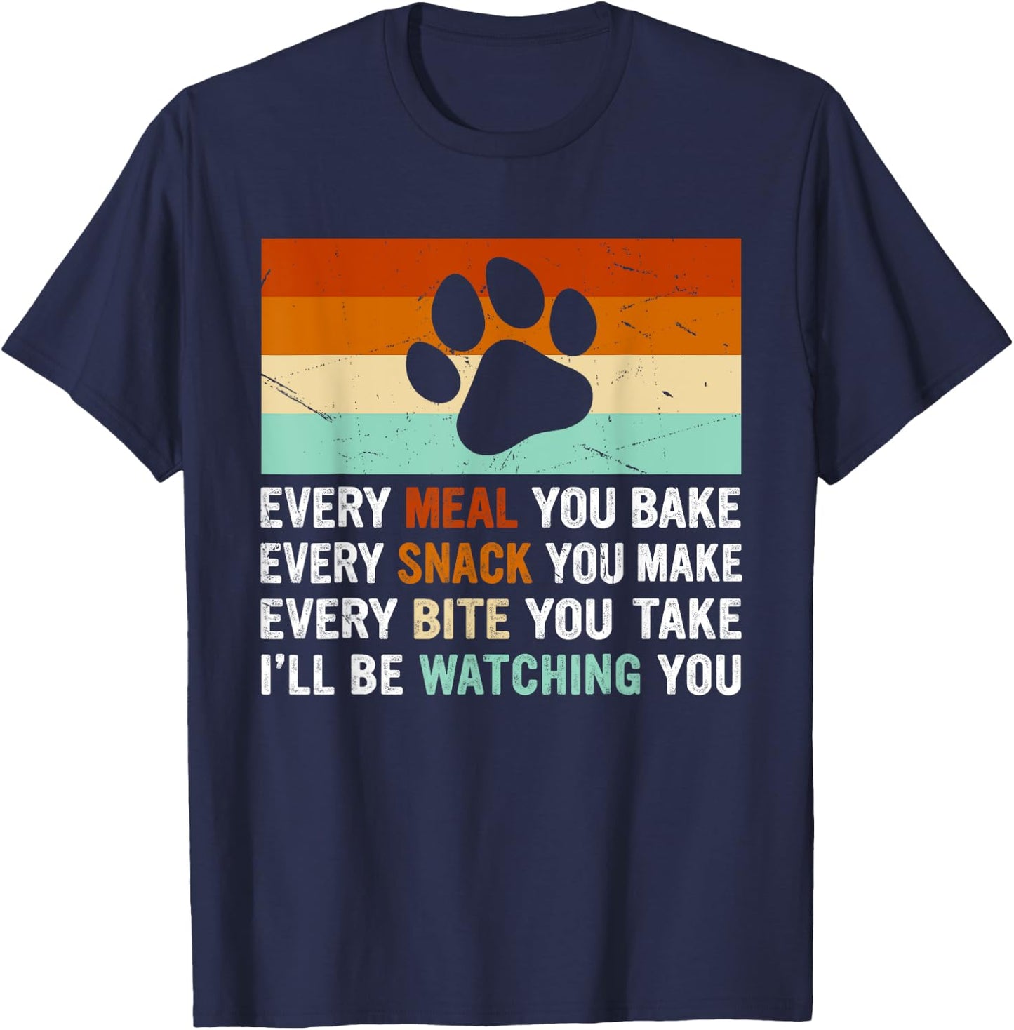 Retro Dog, Dog Owner, Dog Humor, Dog Lover - Funny Dog T-Shirt - T-Shirt | Navy