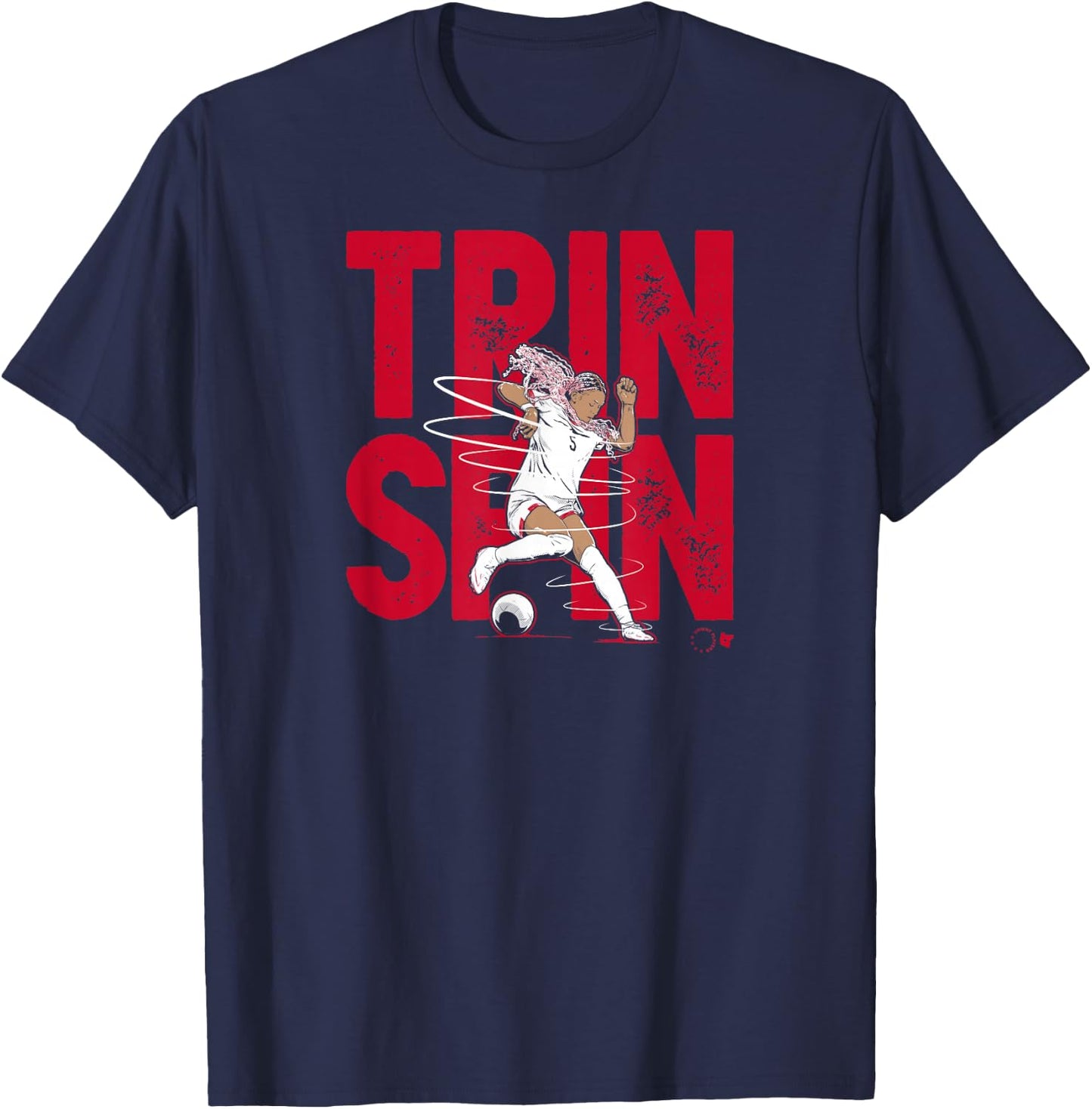 Trinity Rodman - Trin Spin - USA Women's Soccer T-Shirt - T-Shirt | Navy