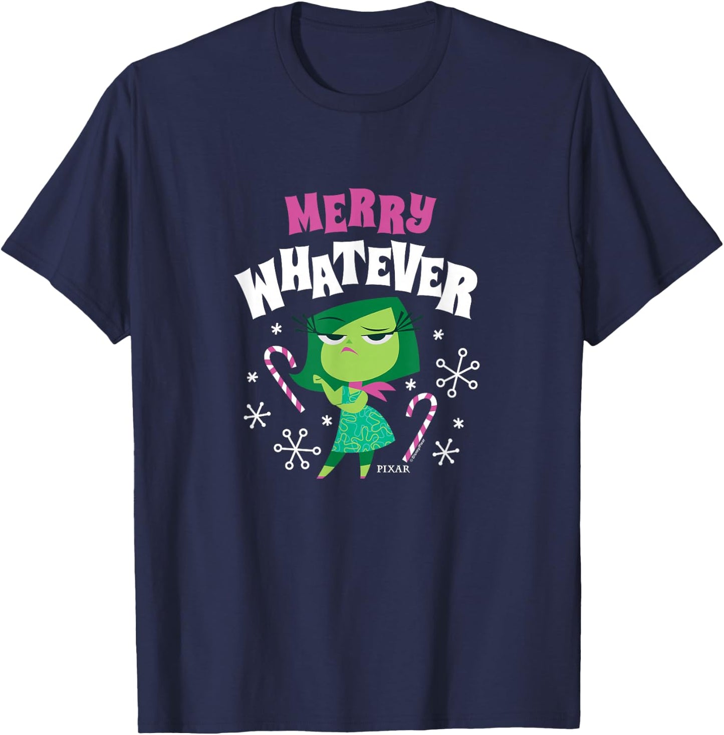Inside Out 2 - Disgust Merry Whatever T-Shirt - T-Shirt | Navy