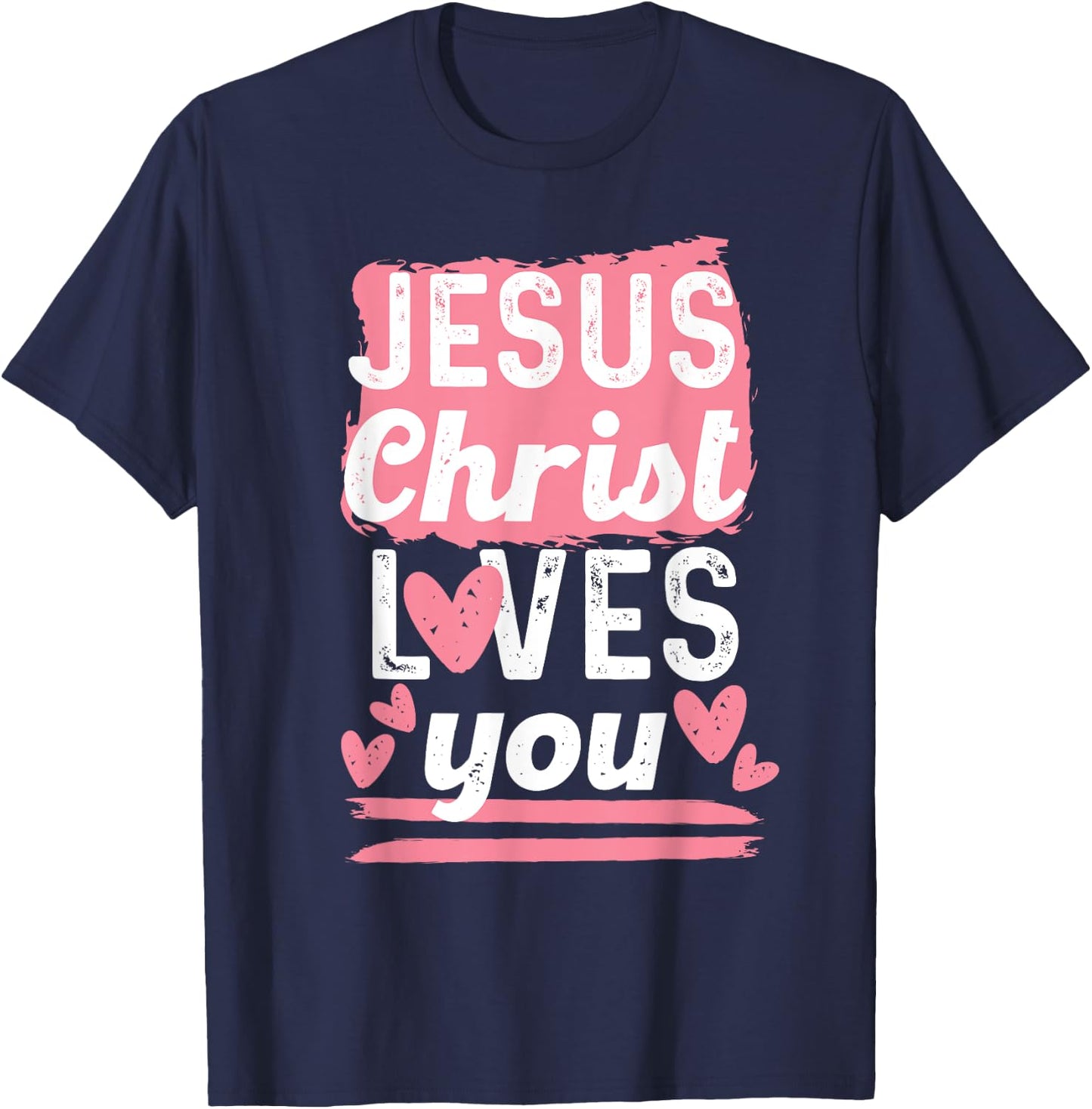 Jesus christ loves you Women and Girl T-Shirt - T-Shirt | Navy
