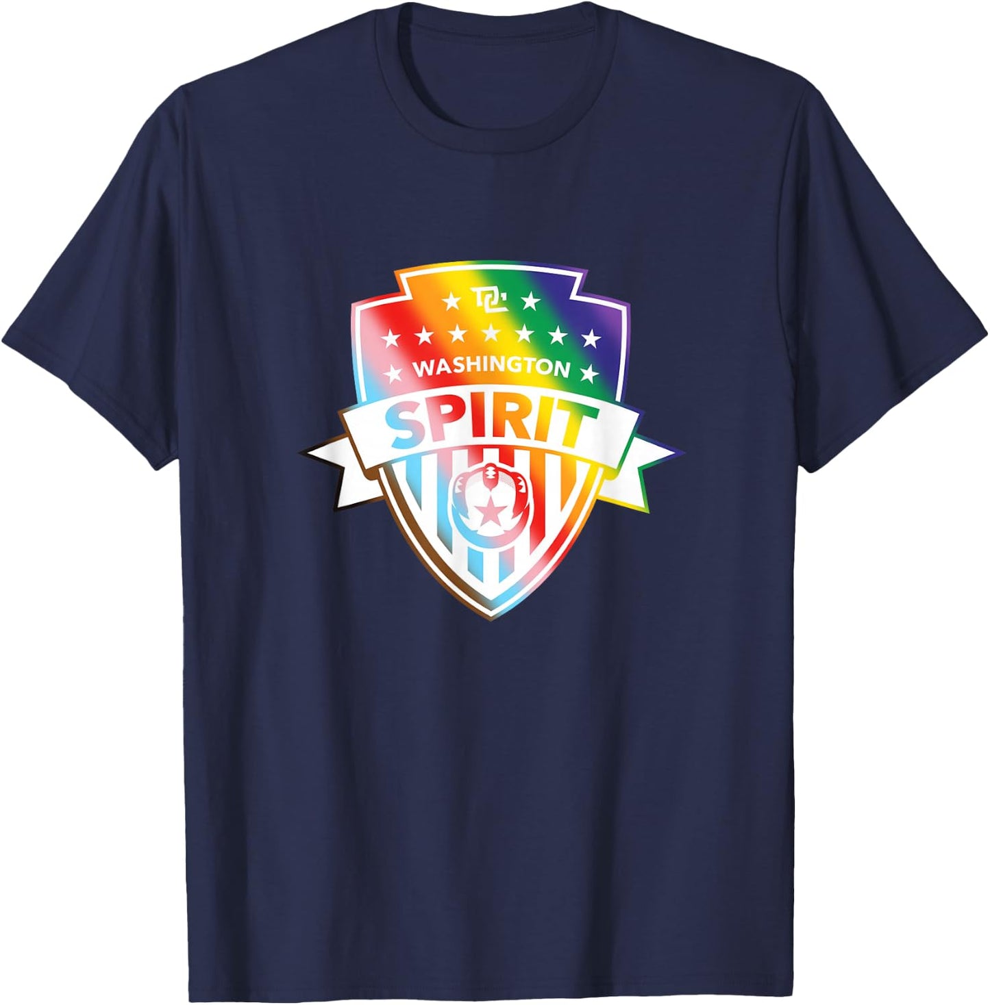 NWSL Washington Spirit Pride Crest T-Shirt - T-Shirt | Navy