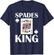 Spades Card Game Card Player T-Shirt - T-Shirt | Navy
