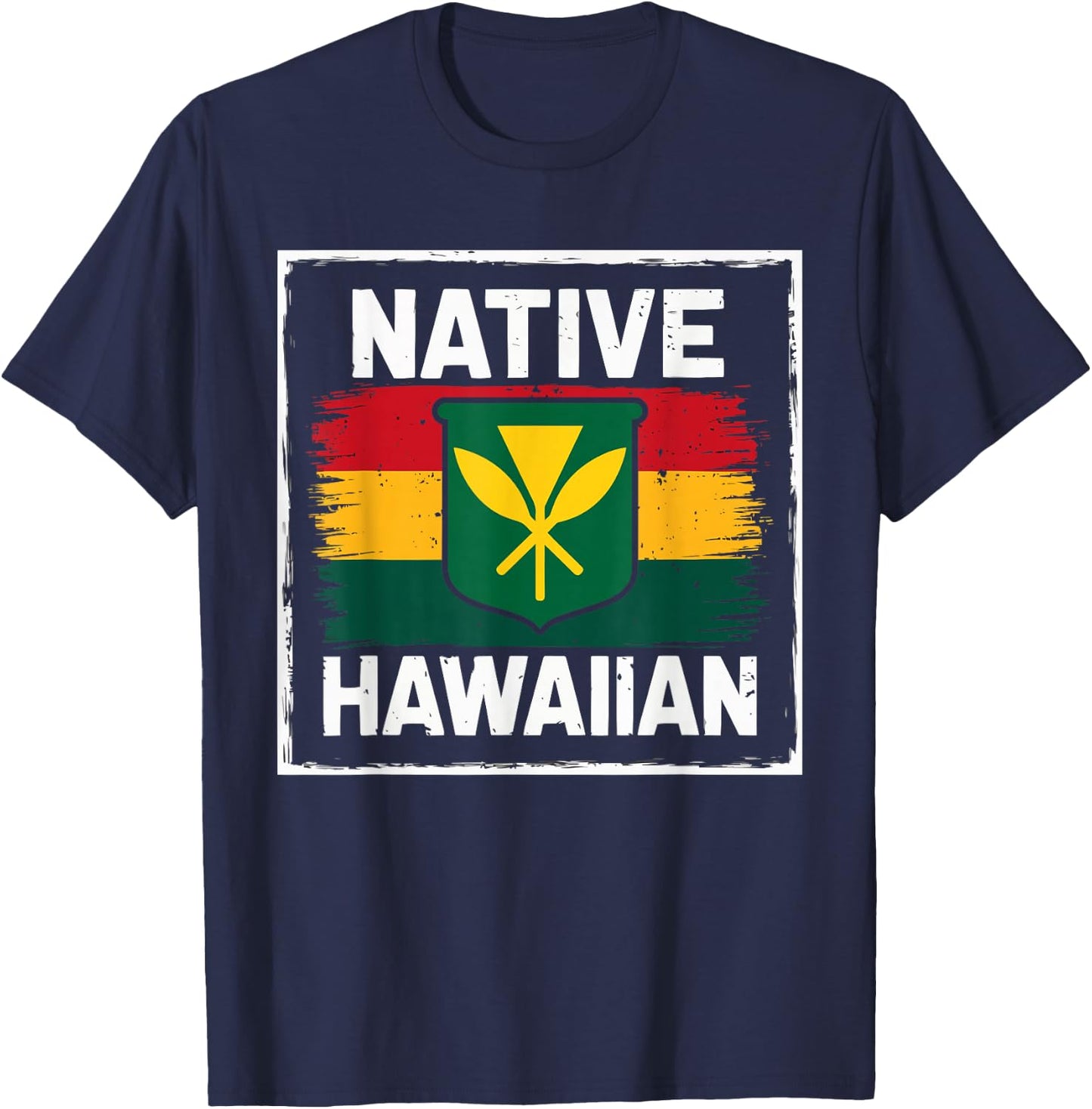 Kanaka Maoli Native Hawaiian Islands Hawaii Flag T-Shirt - T-Shirt | Navy