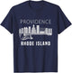 Providence City Skyline Music Rhode Island Providence T-Shirt - T-Shirt | Navy
