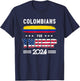 Colombians for Trump 2024 Colombia Flag Patriotic Supporter T-Shirt - T-Shirt | Navy