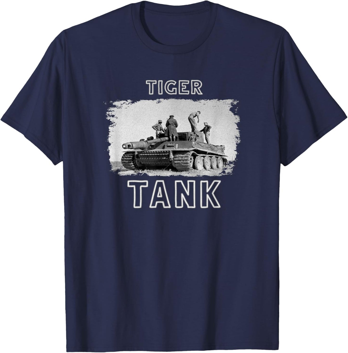 Tiger Tank - Cool Historical World War 2 (WW2) German Panzer T-Shirt - T-Shirt | Navy