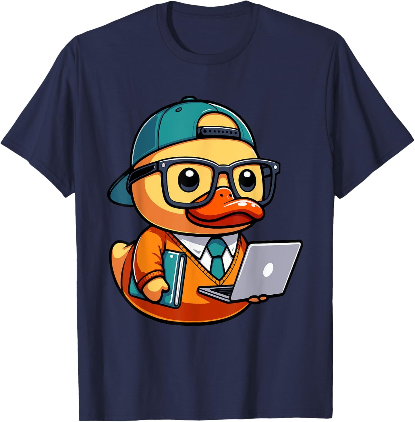 Tech Nerd Techie Programmer Coder Coding Duck T-Shirt - T-Shirt | Navy