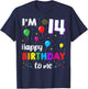 14th Birthday I'm 14 Happy Birthday To Me 14 Years Old Bday T-Shirt - T-Shirt | Navy