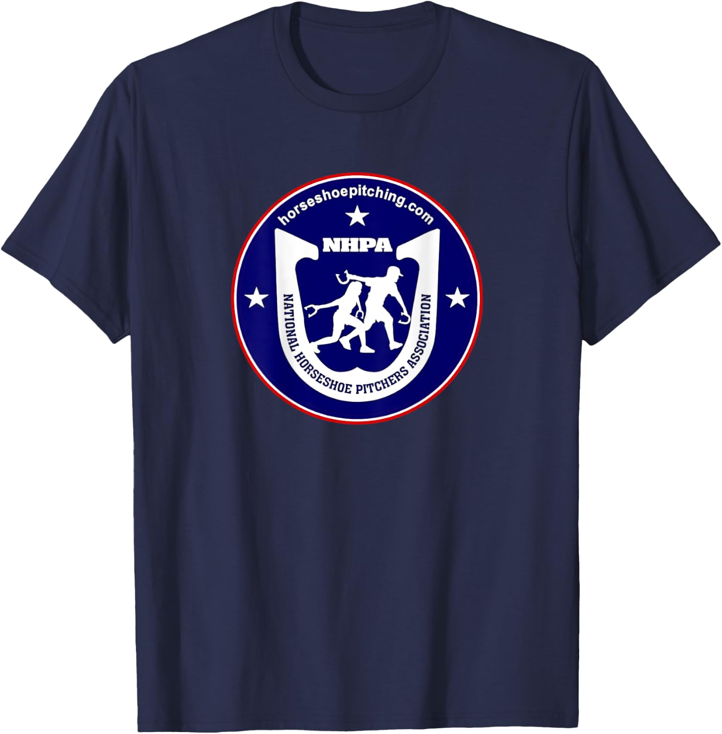 National Horseshoe Pitchers Association NHPA Back Logo T-Shirt - T-Shirt | Navy