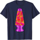 Cute Cats In Lava Lamp Retro 80s Psychedelic Purple T-Shirt - T-Shirt | Navy