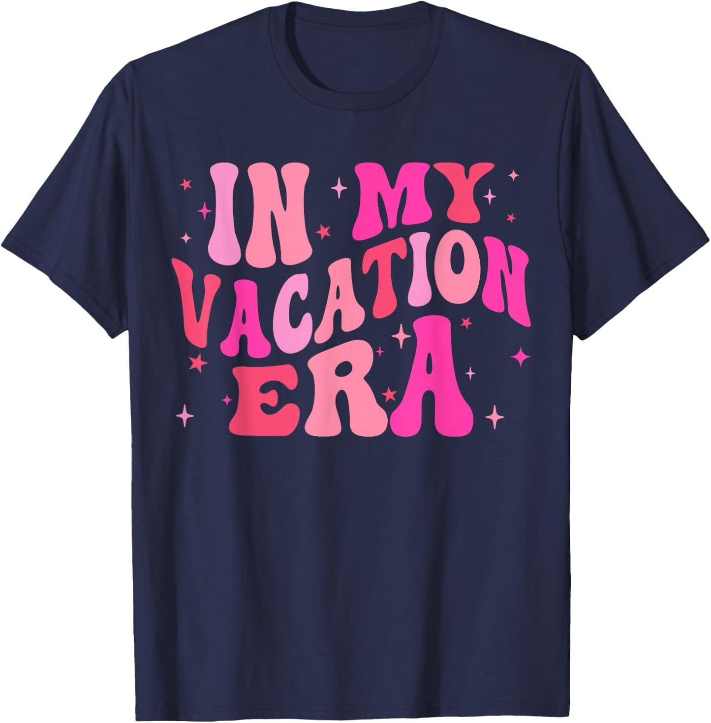 In My Vacation Era Summer Vacation Family Vacay Beach Squad T-Shirt - T-Shirt | Navy