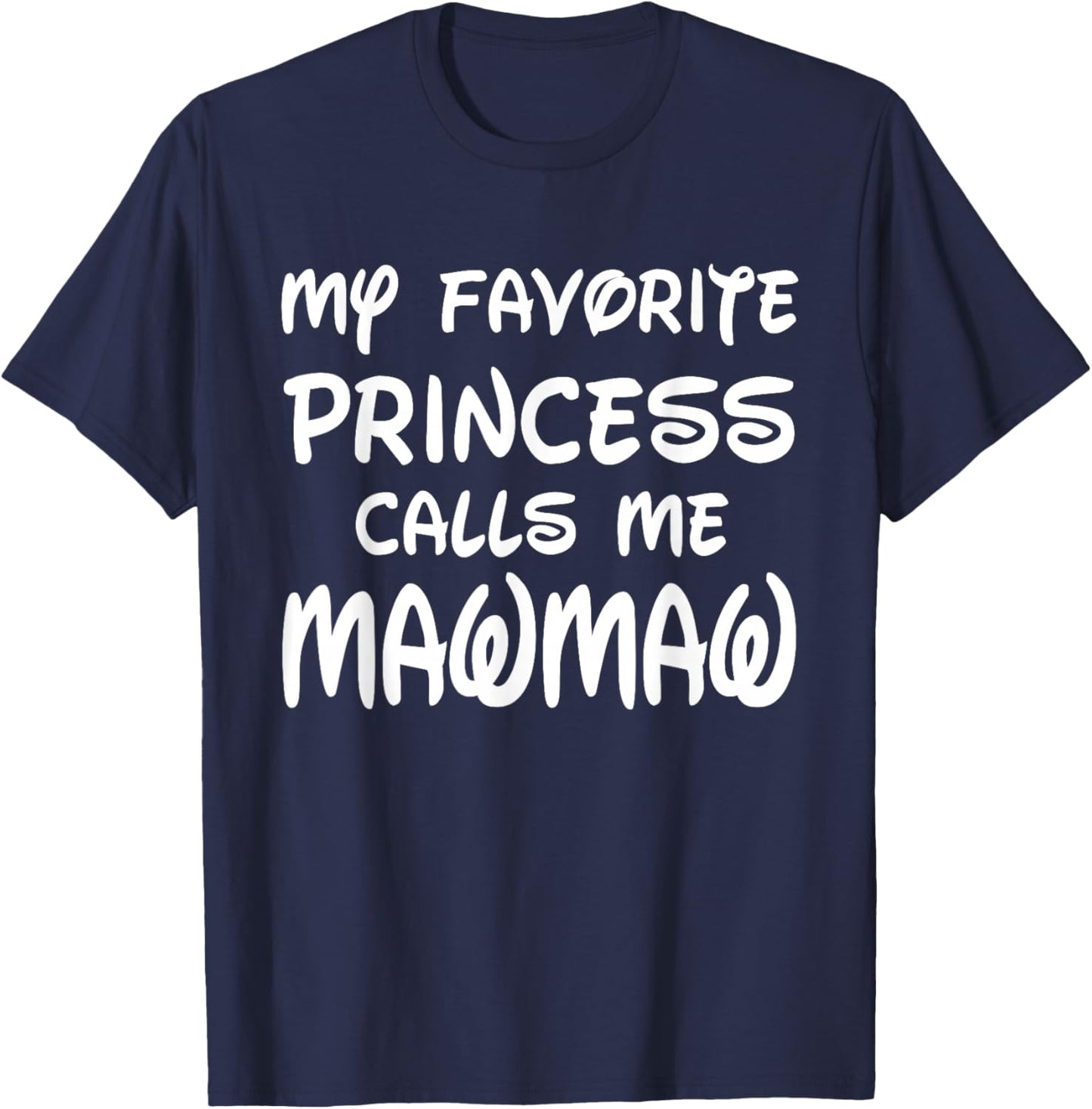 My Favorite Princess Calls Me Mawmaw Vintage Christmas Xmas T-Shirt - T-Shirt | Navy