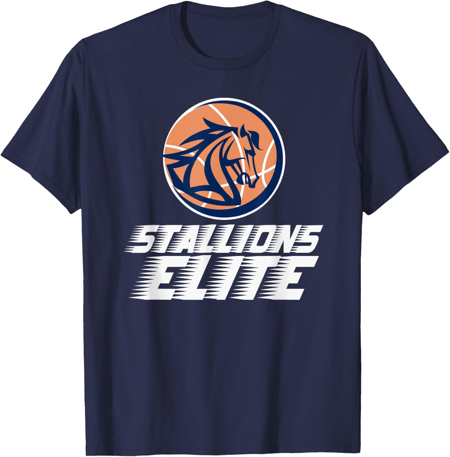 Stallions Elite Basketball Team T-Shirt - T-Shirt | Navy