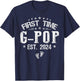 First time G-Pop est.2024 Father's Day Promoted To G-Pop T-Shirt - T-Shirt | Navy