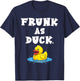 Quacktastic Duck Party Outfit Funny Rubber Duck Frunk as Duck Meme Adult Humor Black Short Sleeve Cotton Blend Classic Fit U-Neck Small T-Shirt - T-Shirt | Navy