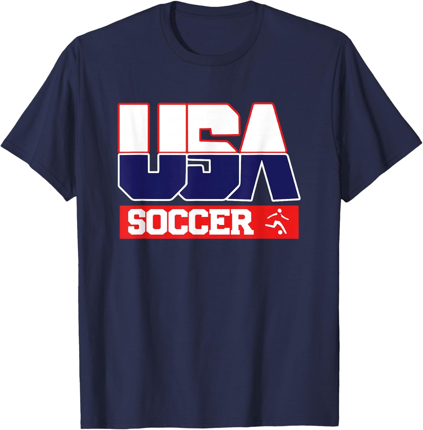 USA Team Soccer - Men & Women American Sports T-Shirt - T-Shirt | Navy