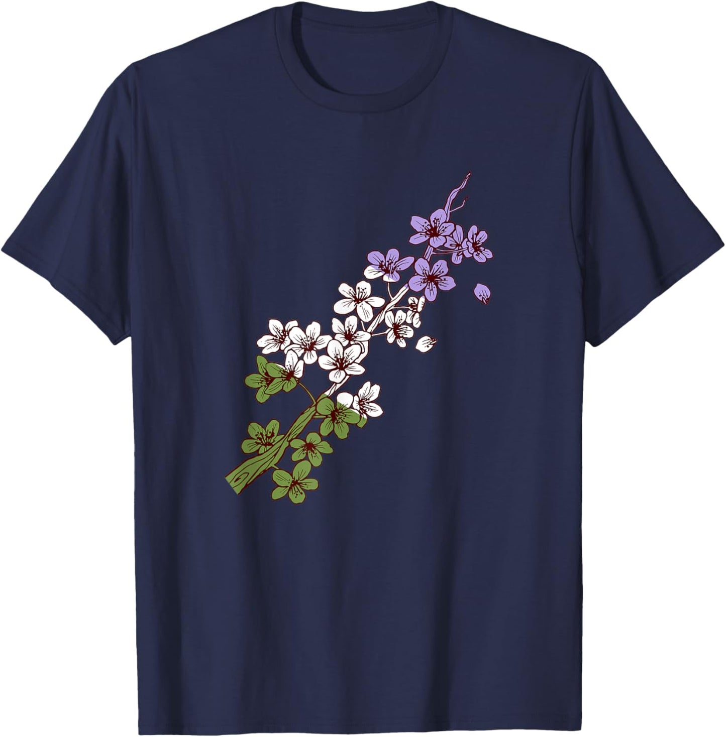 Subtle Genderqueer Pride Flower LGBT Queer Gay Flag T-Shirt - T-Shirt | Navy