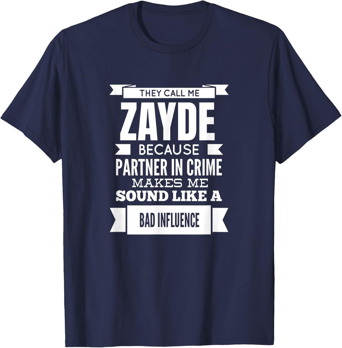 They Call Me Zayde Jewish Yiddish Grandpa T-Shirt - T-Shirt | Navy
