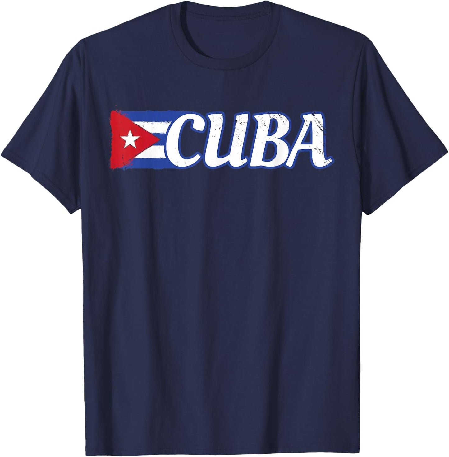 Cuban Flag Shirt Cuba Hispanic Heritage Month T-Shirt - T-Shirt | Navy