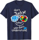 Don't judge what you don't understand Autism Awareness Month T-Shirt - T-Shirt | Navy
