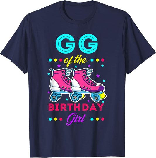 GG of the Birthday Girl Roller Skates Bday Skating Theme T-Shirt - T-Shirt | Navy