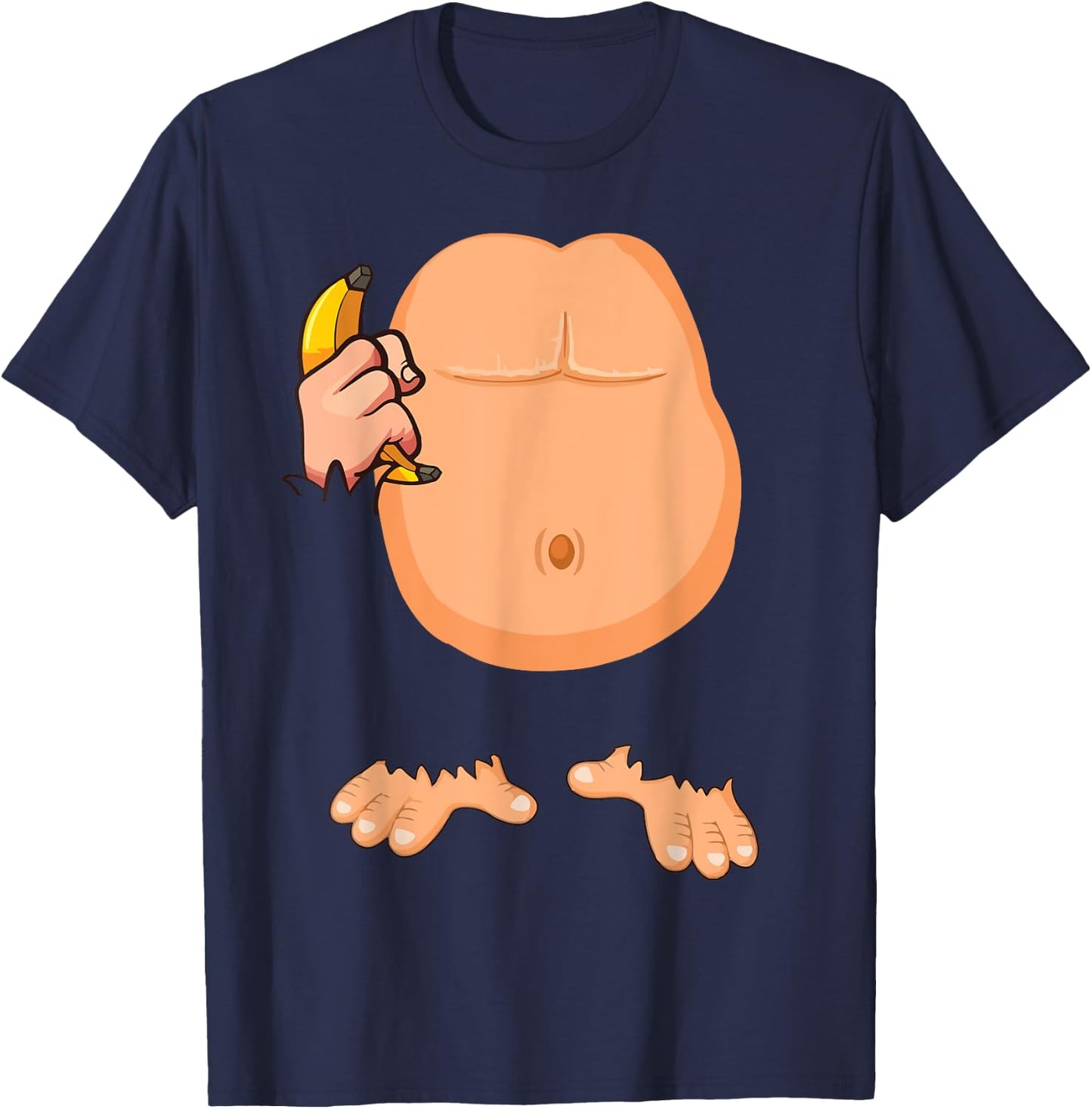 Monkey Costume Monkey Body Headless Halloween Costume T-Shirt - T-Shirt | Navy