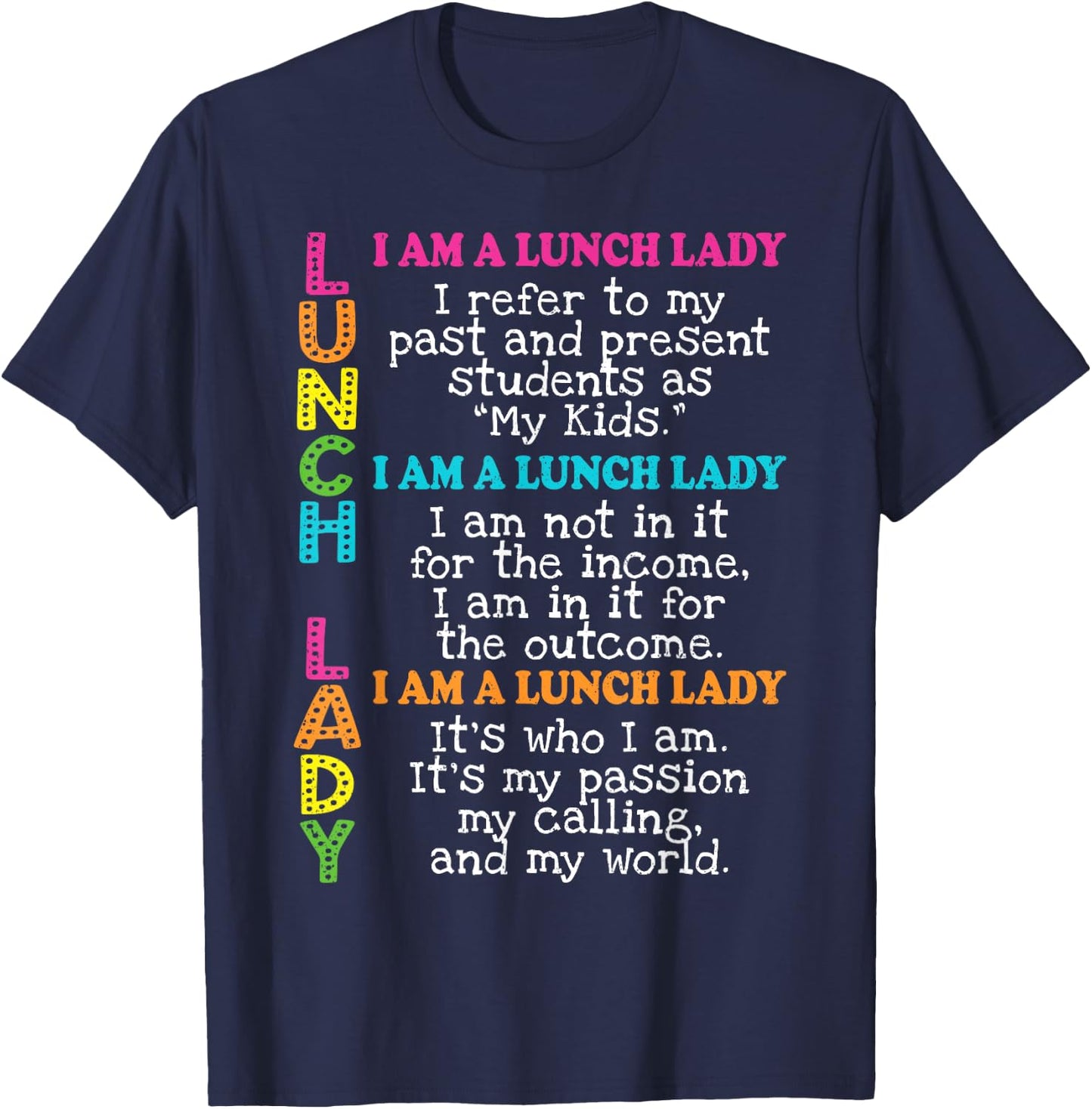 Lunch Hero Squad Lunch Ladies Cafeteria Crew Back To School T-Shirt - T-Shirt | Navy