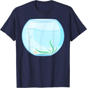 Funny Fish Bowl Costume T-Shirt - T-Shirt | Navy