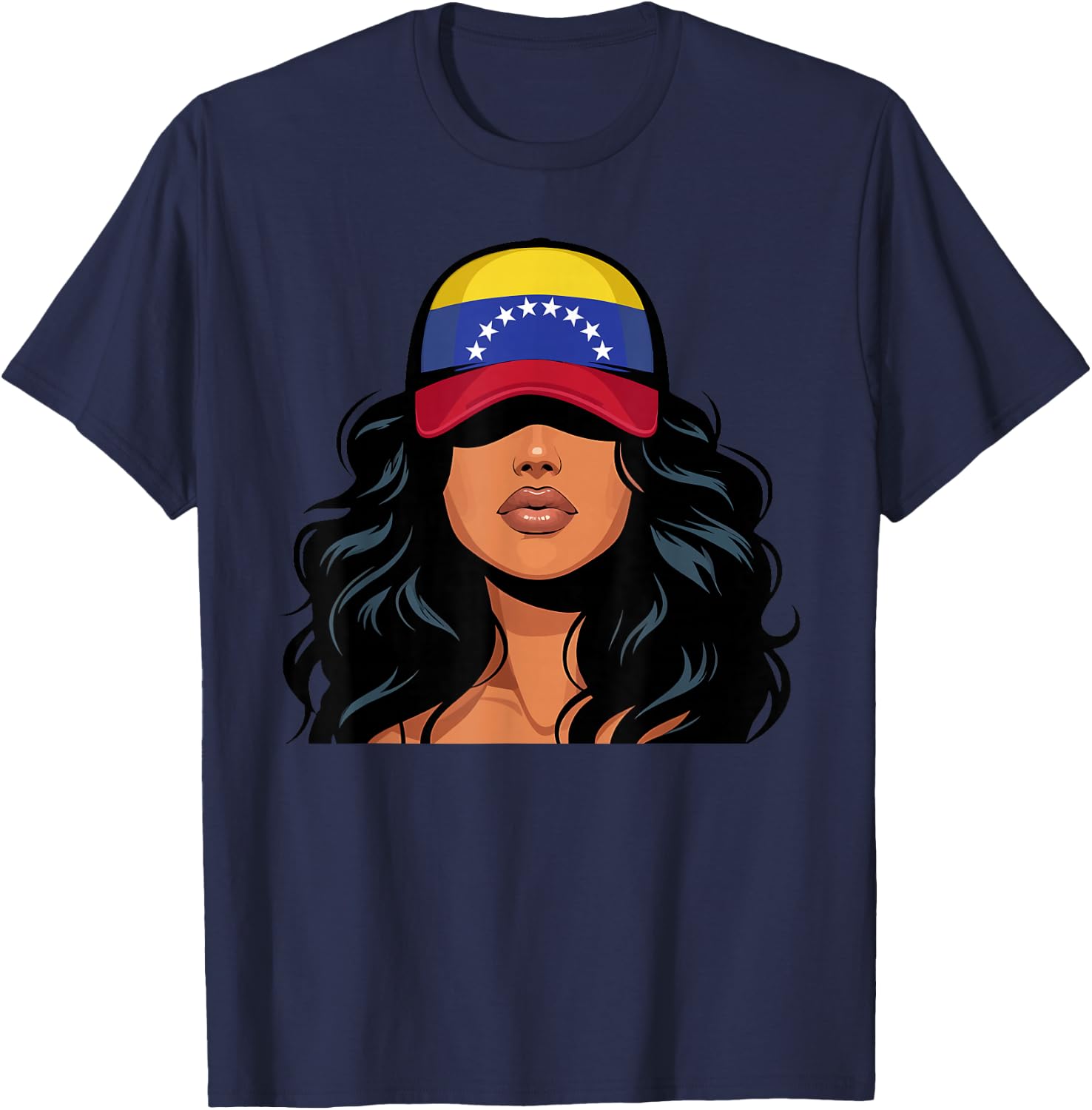 Venezuelan Girl Venezuela Flag Proud Venezolana Women T-Shirt - T-Shirt | Navy
