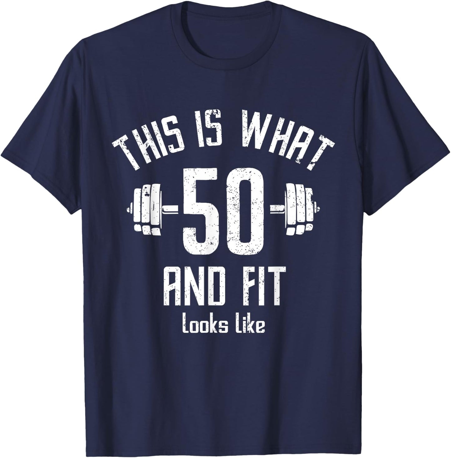 Funny Fitness 50s Birthday 50 Years Old 50s Birthday, Gym T-Shirt - T-Shirt | Navy