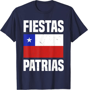 Fiestas Patrias Chilean Flag Chile Independence Day T-Shirt - T-Shirt | Navy